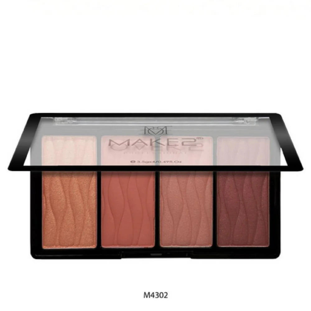 مجموعة أحمر الخدود ميك أوفر 22، 4 ألوان، أحمر خدود ترابي - M4302