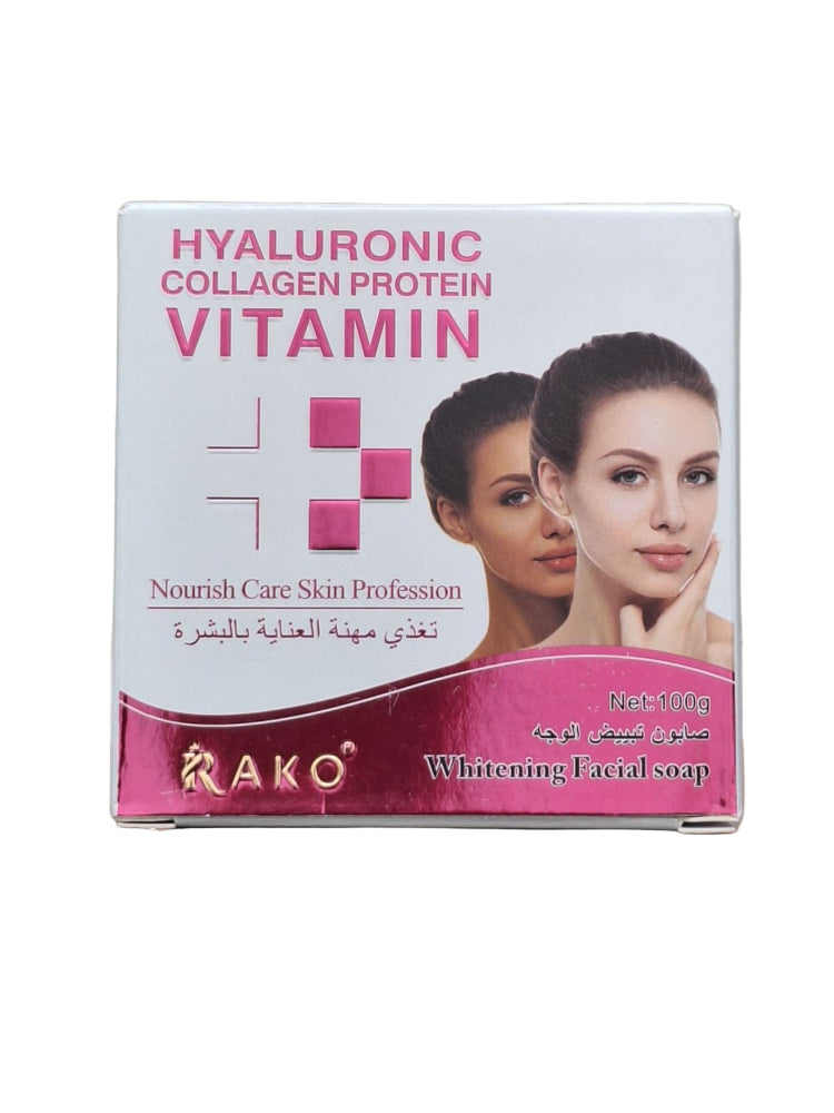 صابون راكو هيتالورونيك كولاجين بروتين فيتامين 100 جرام