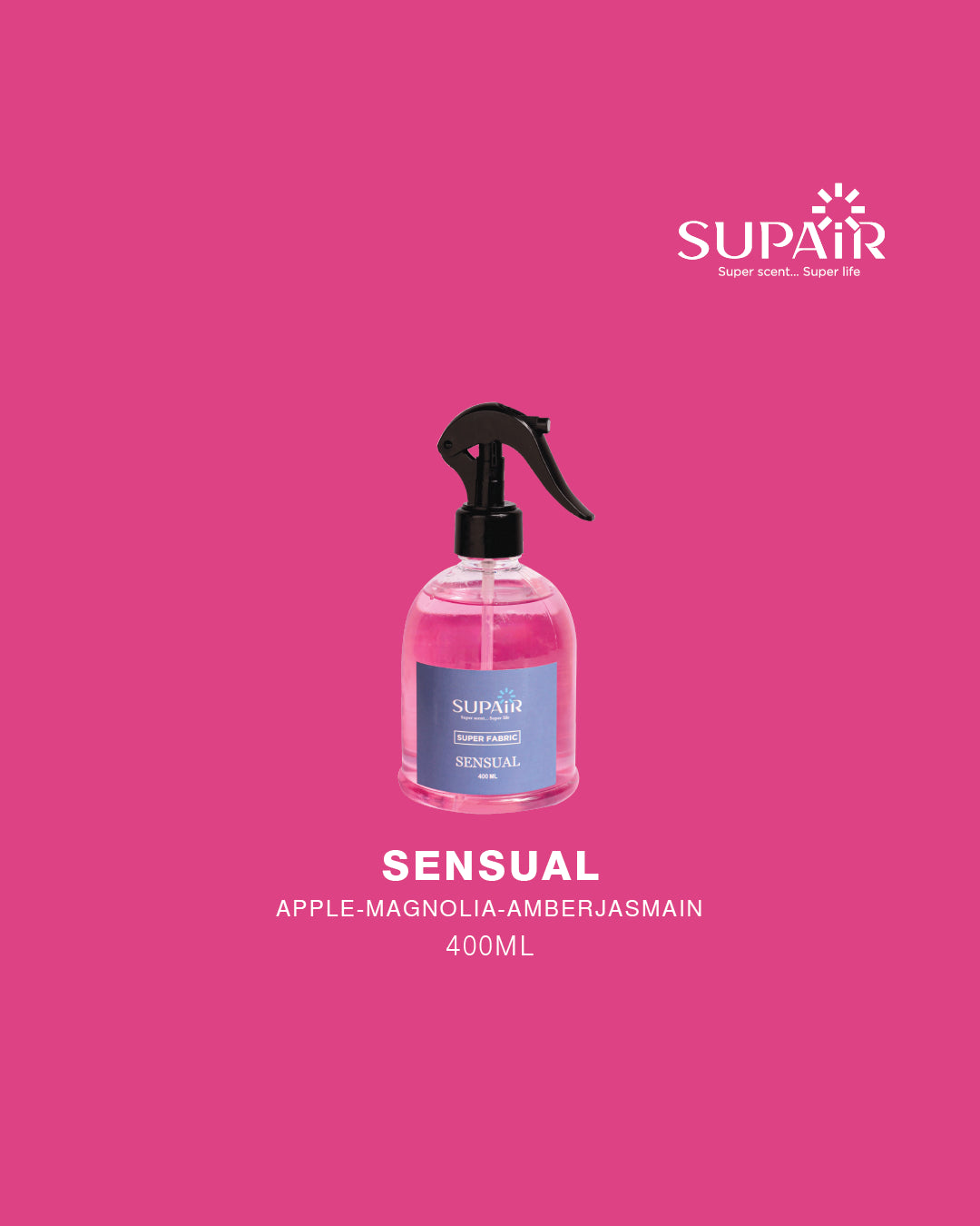 معطر أقمشة سوباير سوبر فابريك سينشوال برائحة الزنبق 400 مل