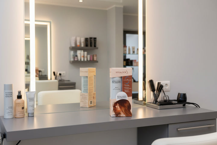 صبغة شعر دائمة من كيرالوك، لون نحاسي، 150 مل، لون شعر نابض بالحياة يدوم طويلاً، متوفرة لدى ملسا