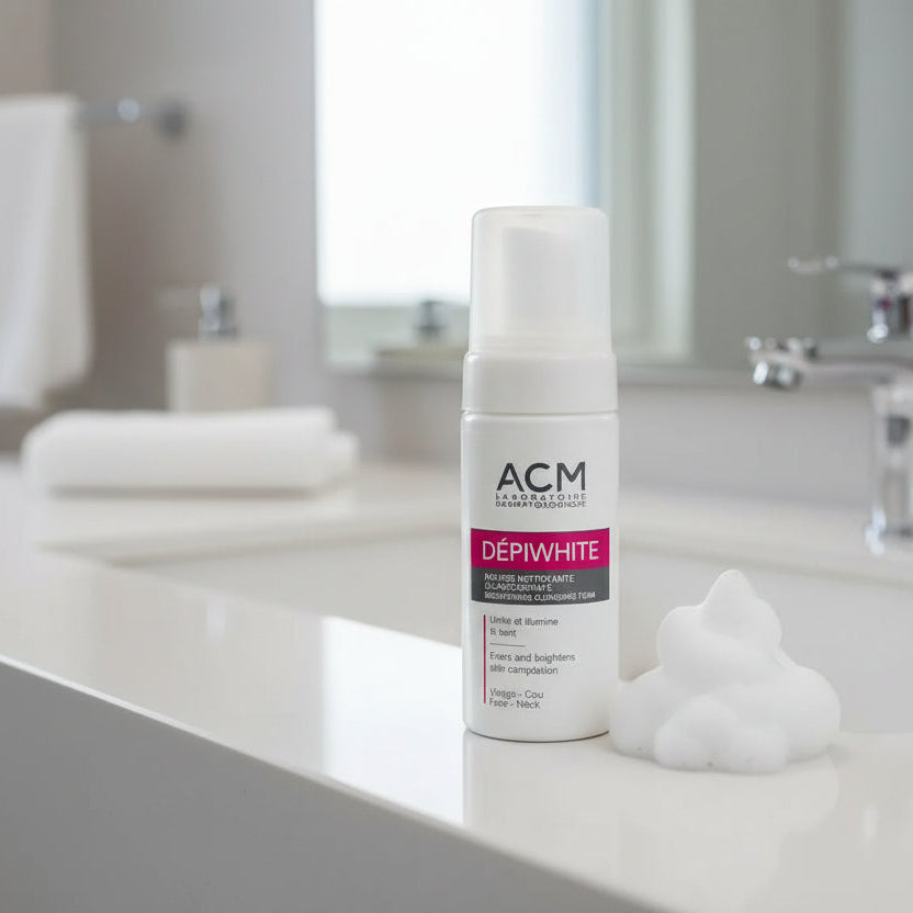 غسول الوجه الرغوي المفتح ACM Depiwhite سعة 200 مل لتنظيف لطيف للوجه وبشرة أكثر إشراقاً متوفر لدى ملسا