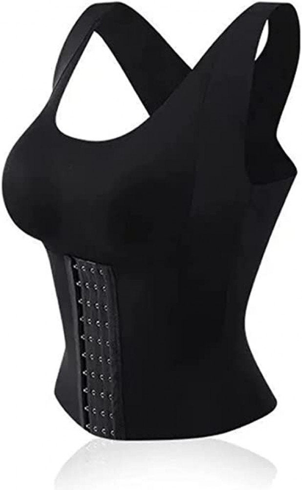 SANKOM PATENT VEST WITH BAR BODY SHAPER 085CBL S-M BLACK COLOR S-M