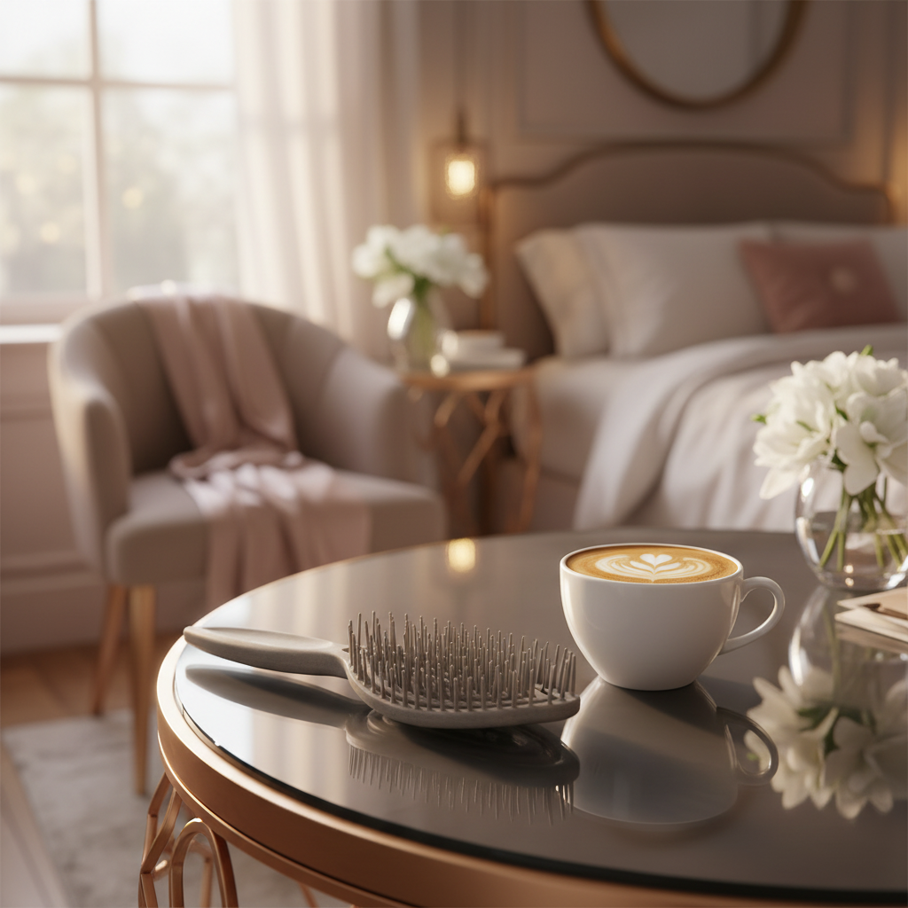 Dompel Silicon Brush Natural With Coffee Scent/Brown