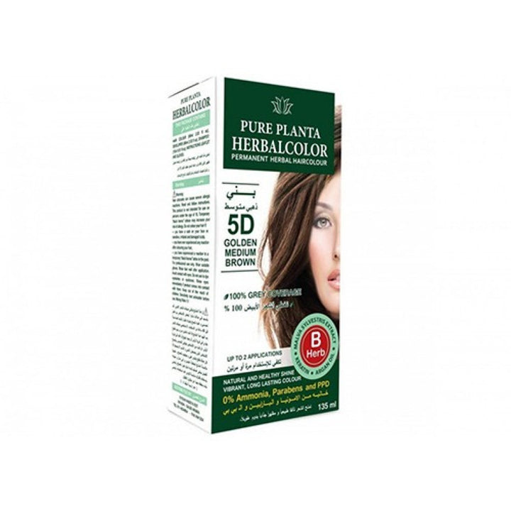 Herbal Hair Color Golden Medium Brown 5D