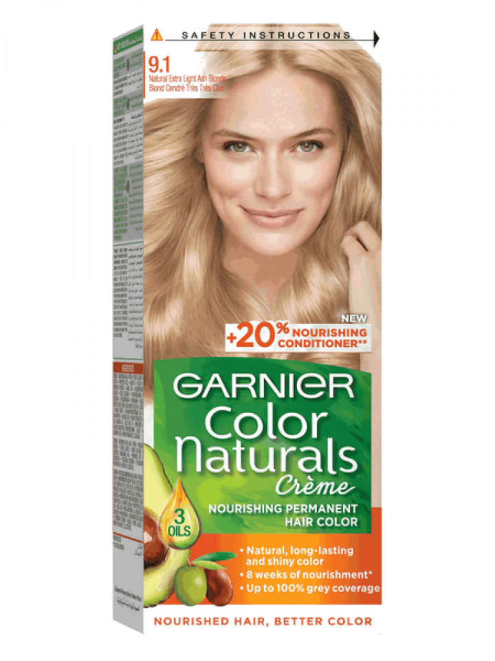 Garnier Hair Color 9.1 Natural Extra Light Ash Blonde