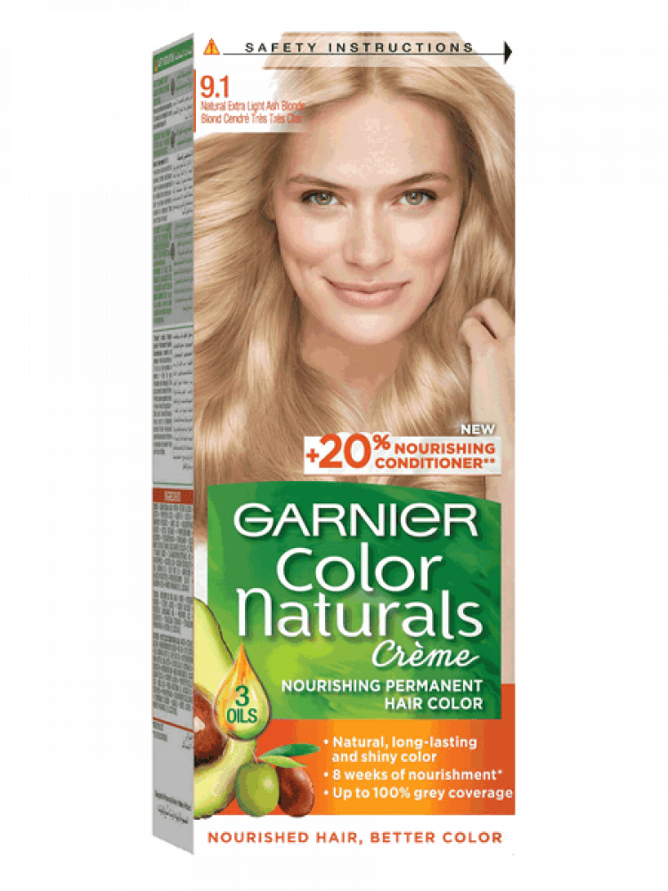 Garnier Hair Color 9.1 Natural Extra Light Ash Blonde