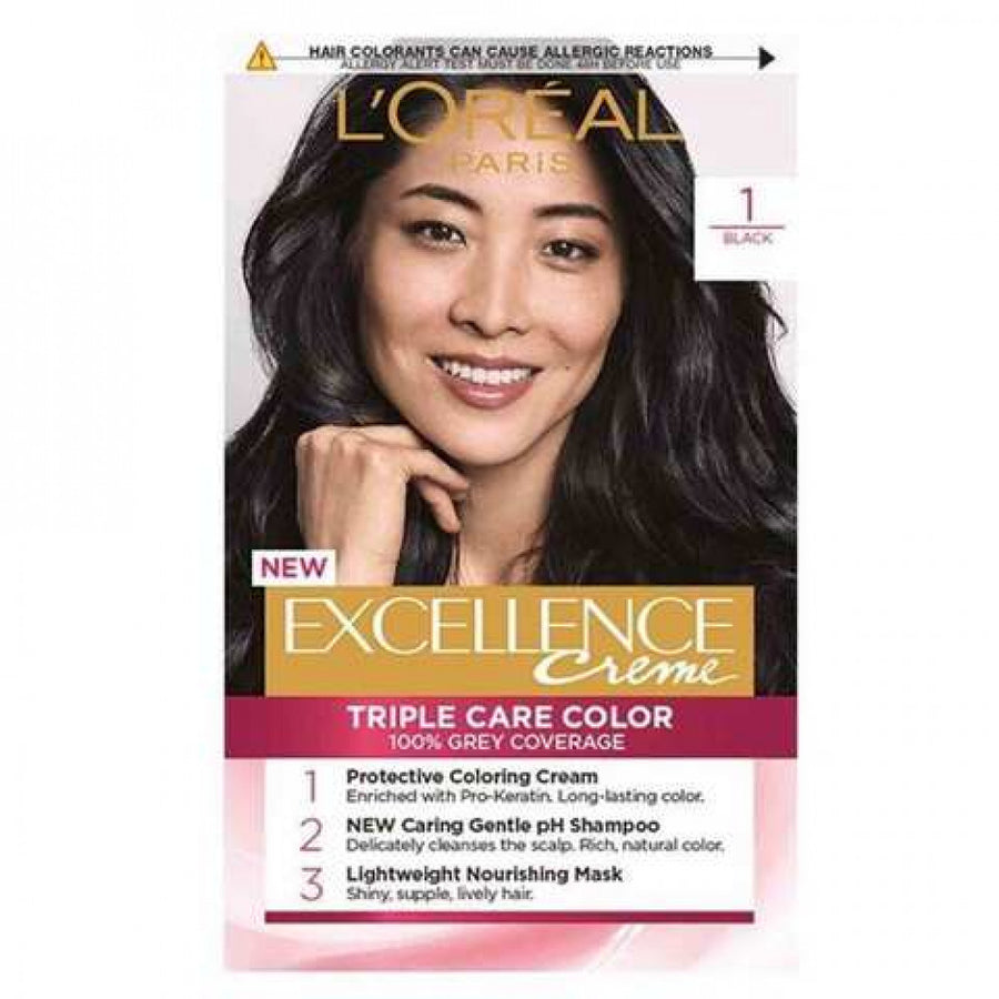 Loreal Paris Excellence CrÃ¨me Hair Color 1 Black