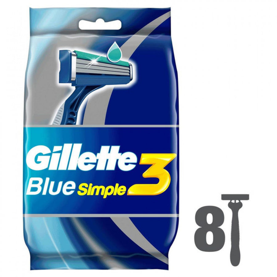 Gillette Blue 3 Simple Shaving 8 Pcs
