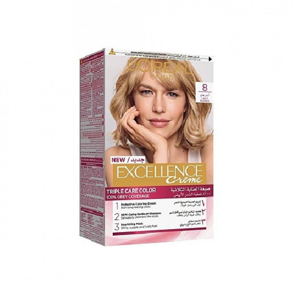 Loreal Excellence Cream Light Blonds 8 Hair Color