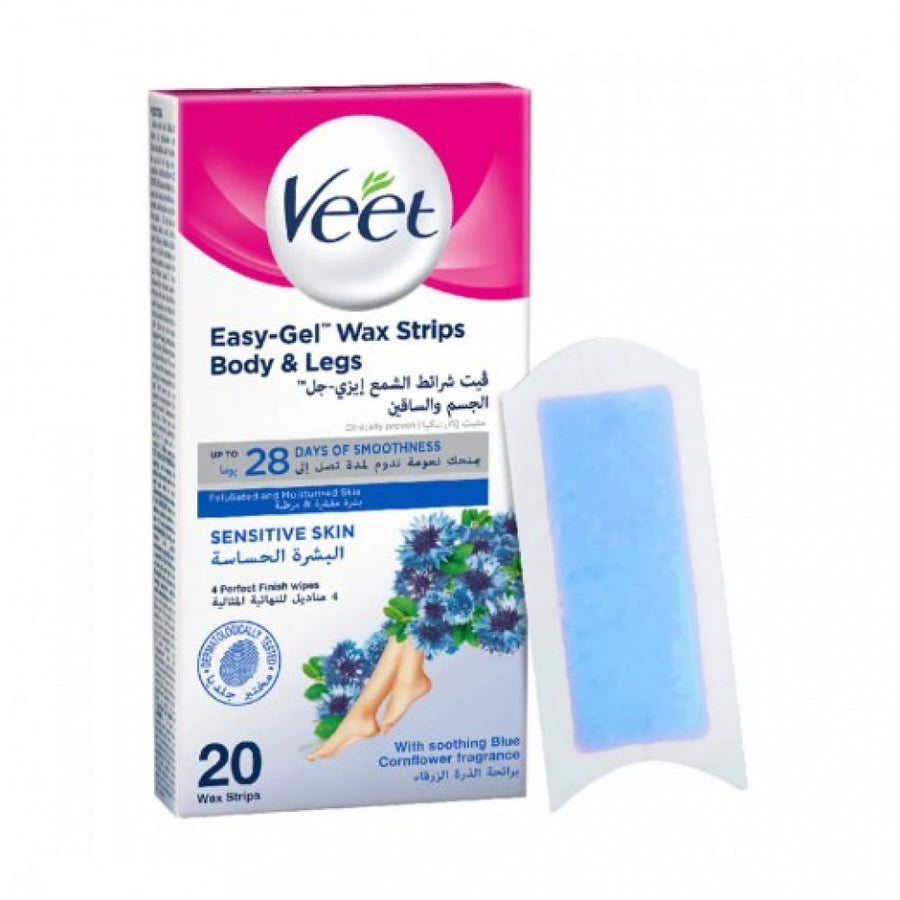 Veet Easy-Gel Wax Strips Sensitive Skin 20 Pcs