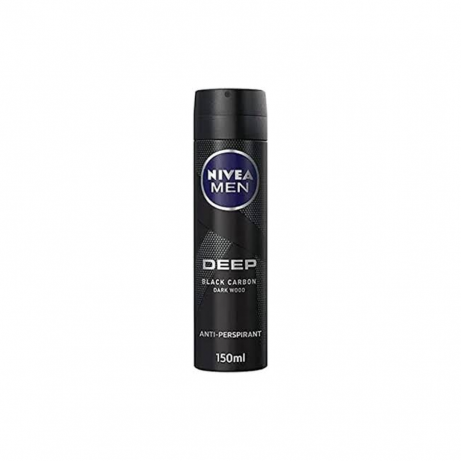 NIVEA DEODORANT SPRAY 150ML DEEP BLACK CARBON DARK WOOD