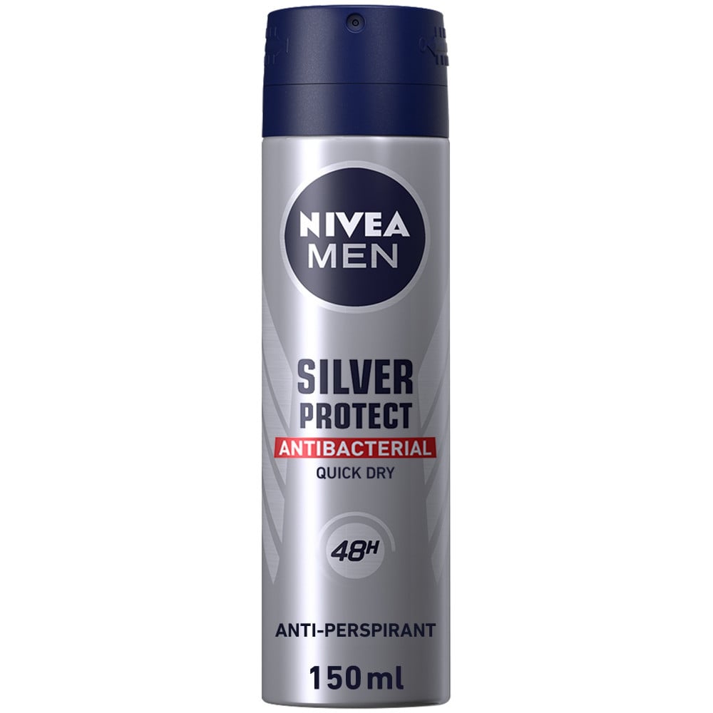Nivea Deodorant Spray 150Ml Men Silver Protect Quick Dry
