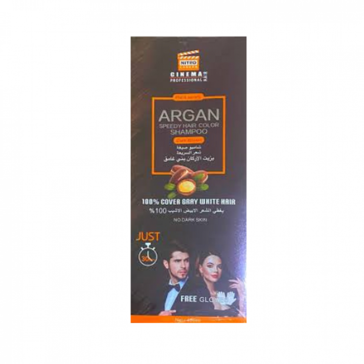 NITRO CANDA ARGAN SPEEDY HAIR CLOR BROWN SHAMPOO 420ML