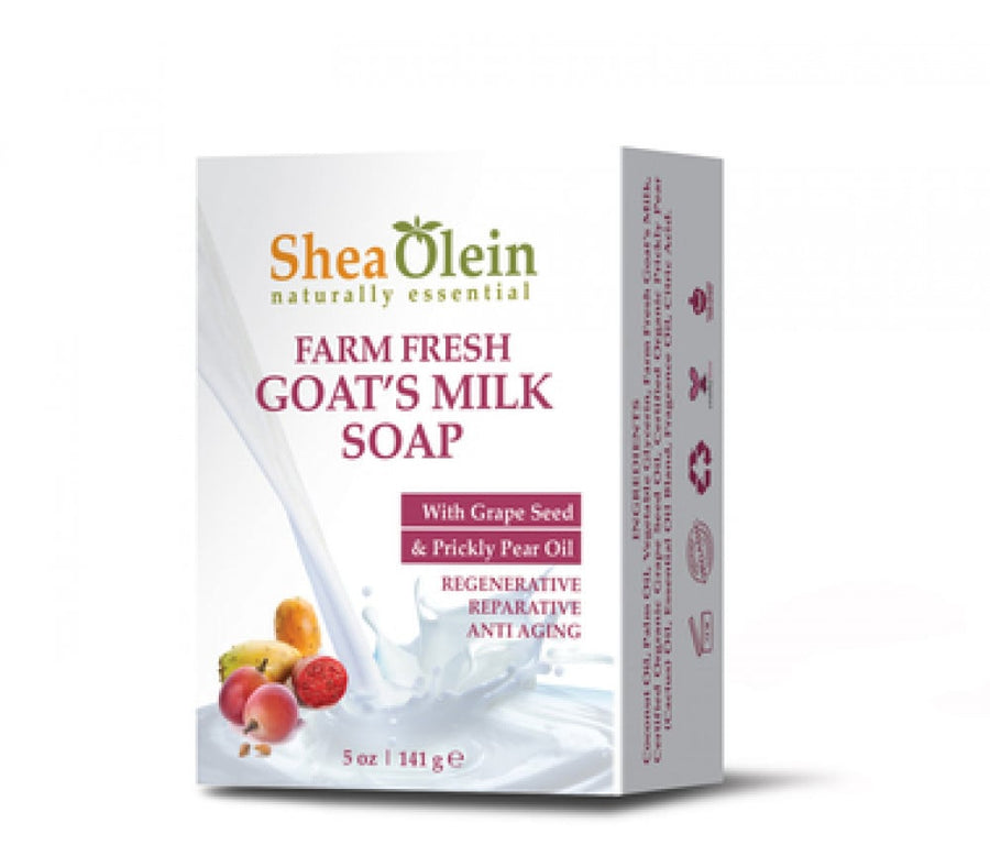 SHEA OLEIN FARM FRESH GOATS MILK WITH GRAPE SEED SOAP 240GM