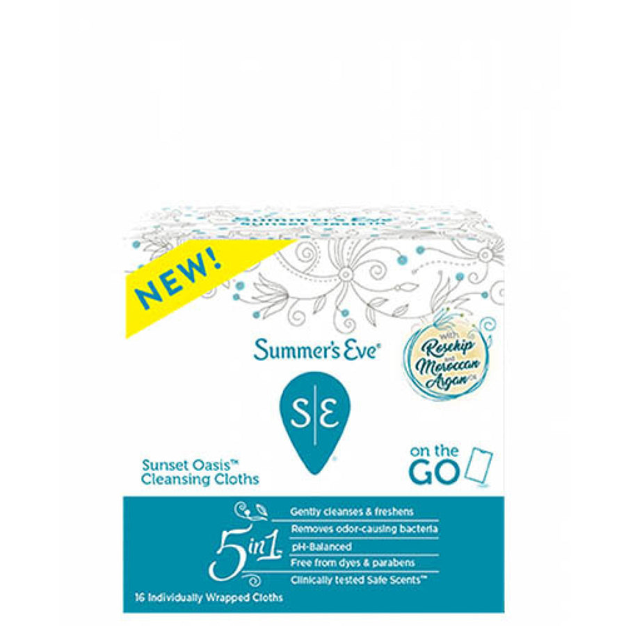 SUMMERS EVE SUNSET OASIS CLEANSER CLOTH 14 PCS