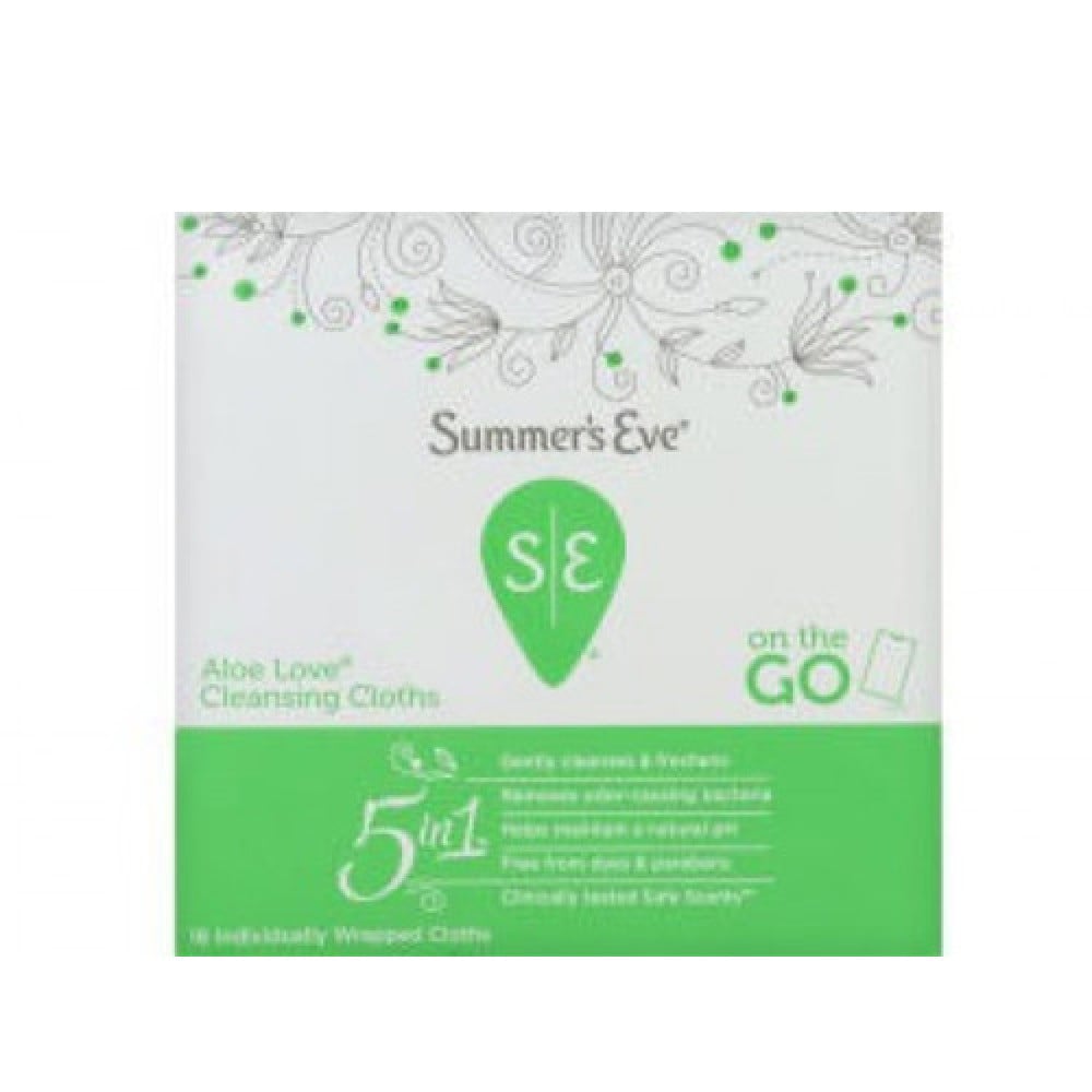 SUMMERS EVE ALOE LOVE CLEANSER CLOTH 14 PCS