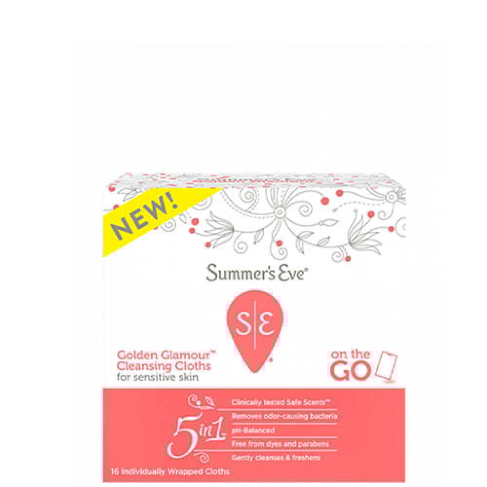 Summer's Eve Golden Glamour Cleansing Cloth -16 piece