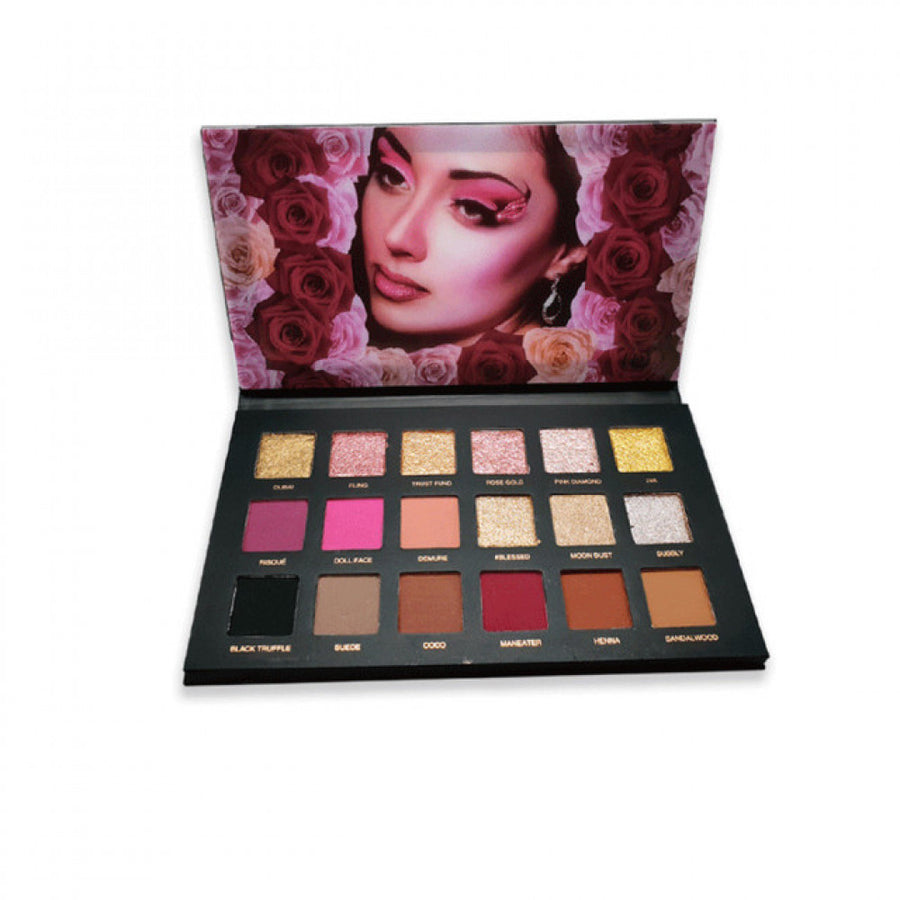 Make Over 22 Professional Rose Gold 18 Color Eye Shadow Pal