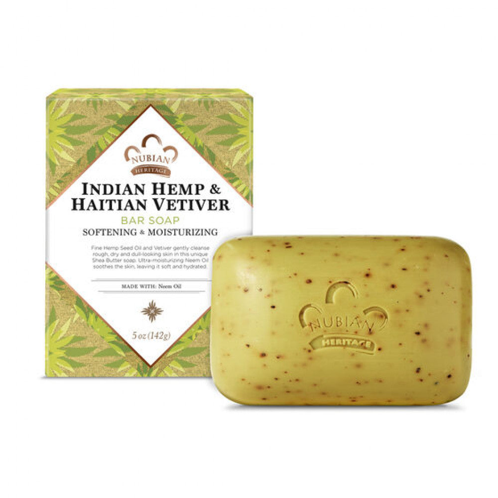 Nubian Indian Hemp & Haitian Vetiver Bar 142 G Soap 142Gm