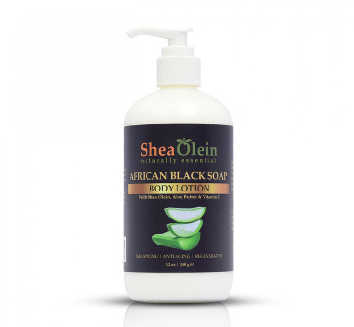 SHEA OLEIN AFRICAN BLACK SOAP ALOE BODY LOTION 340GM
