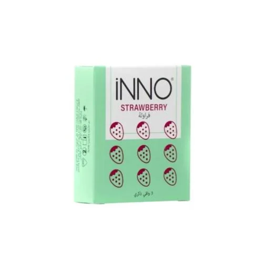 Inno Strawberry Green Condoms 3 Pcs