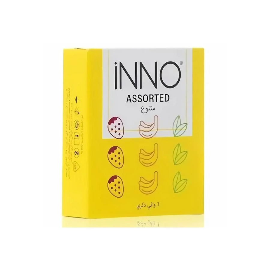 Inno Assorted Yellow Condom 3 Pcs