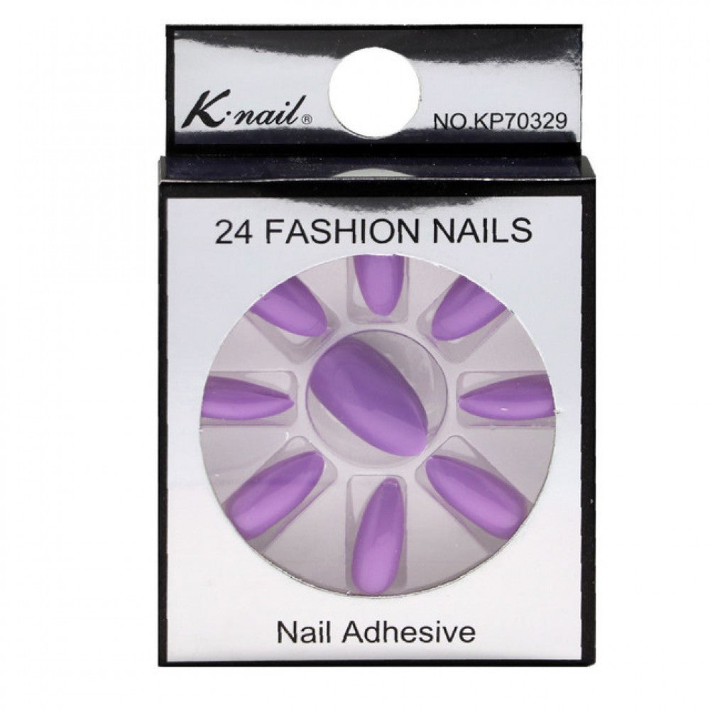 Colored Triangle-Shaped Nails â€“ 24 Pieces ( Bl-08)