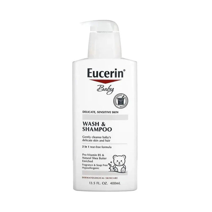 Eucerin Baby Wash & Shampoo Fragrance Free 400ml