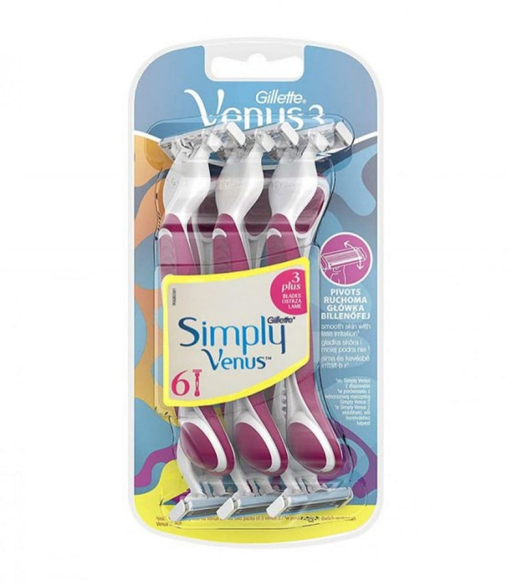 Gillte Simply Venus 3 Plus 6 Pcs Pink