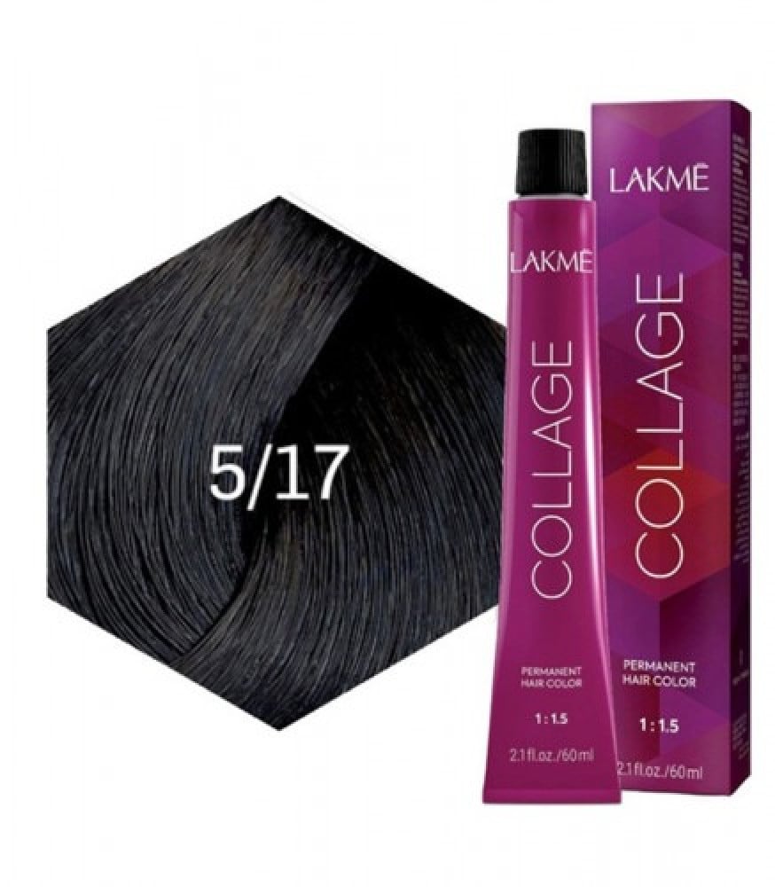 Lakme Collage Cream Hair Color 5/17 Blue Ash Light Brown 60