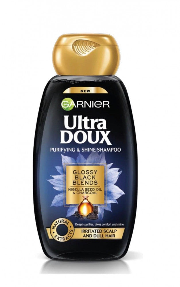 Garnier Ultra Doux Black Purifying & Shine Shampoo - 600ml
