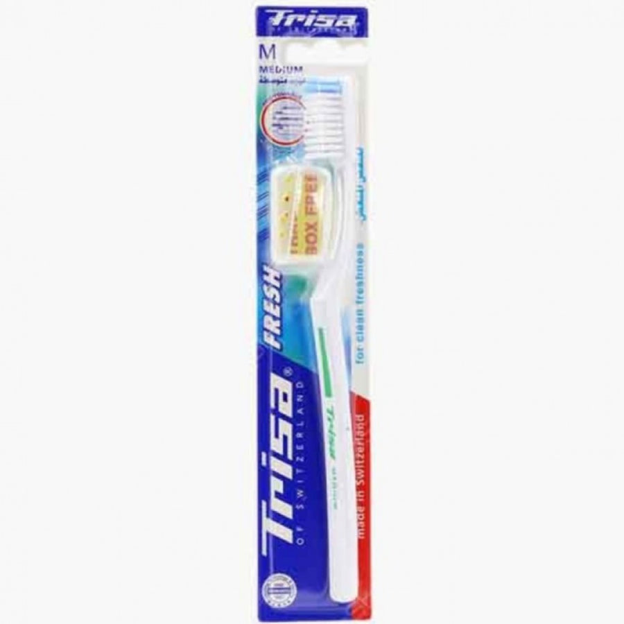 Trisa Swiss Clean Medium +Travel Cap Tooth Brush
