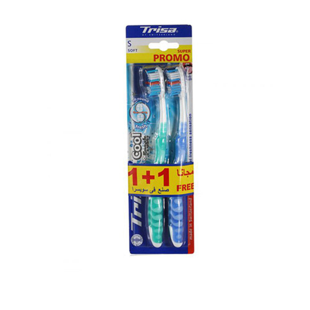 Trisa Cool&Fresh Soft 2Pcs 1+1 Free Tooth Brush
