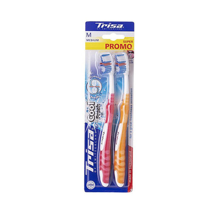 Trisa Cool&Fresh Medium 2Pcs 1+1 Free Tooth Brush