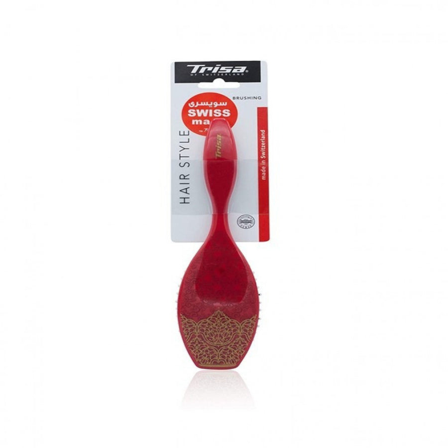 Trisa Hair Brush Small Rubber Cushin,Plastic Pins Dec