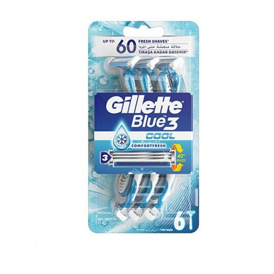 Gillette Blue3 Cool 6 Pcs Shaving 6 Pcs