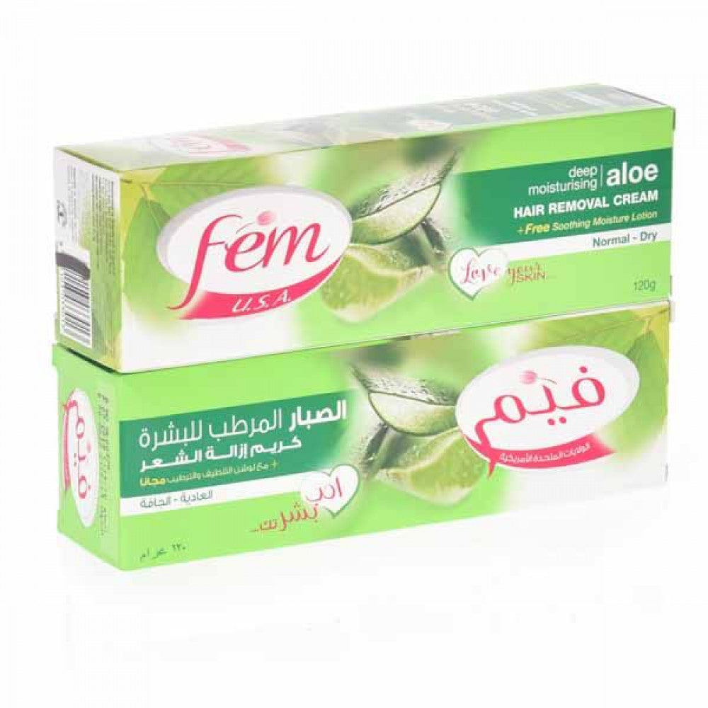 Fem Hair Removal Aloe 200% 2Pcs Cream 120Gm