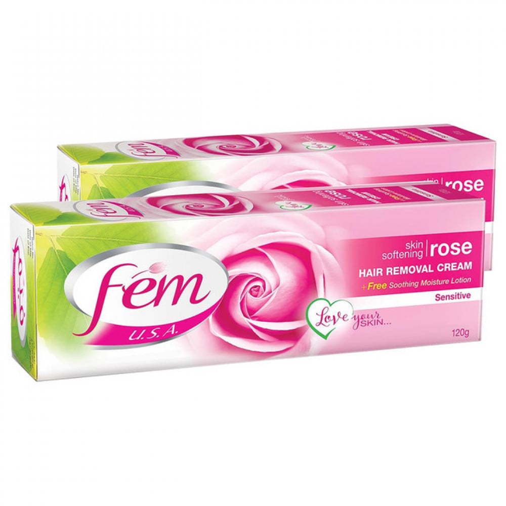 Fem Hair Removal Rose 200% 2 Pcs Cream 120Gm
