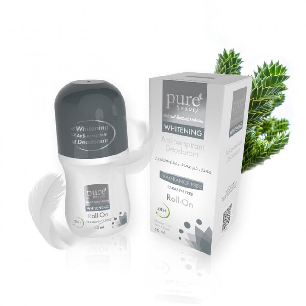 Pure Beauty Whitening Fragrance Free Roll-On Deodorant 60Ml
