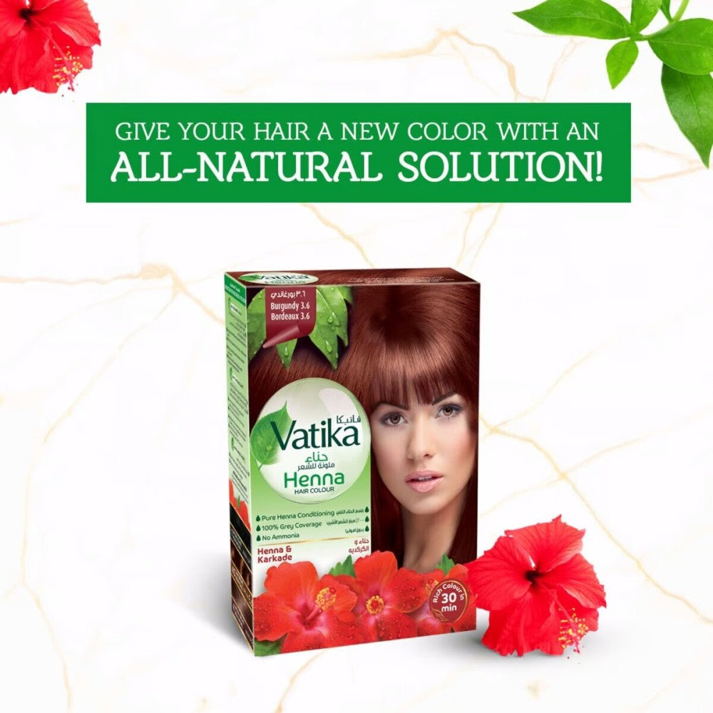 Hair Colours Vatika Henna Burgundy 3.6
