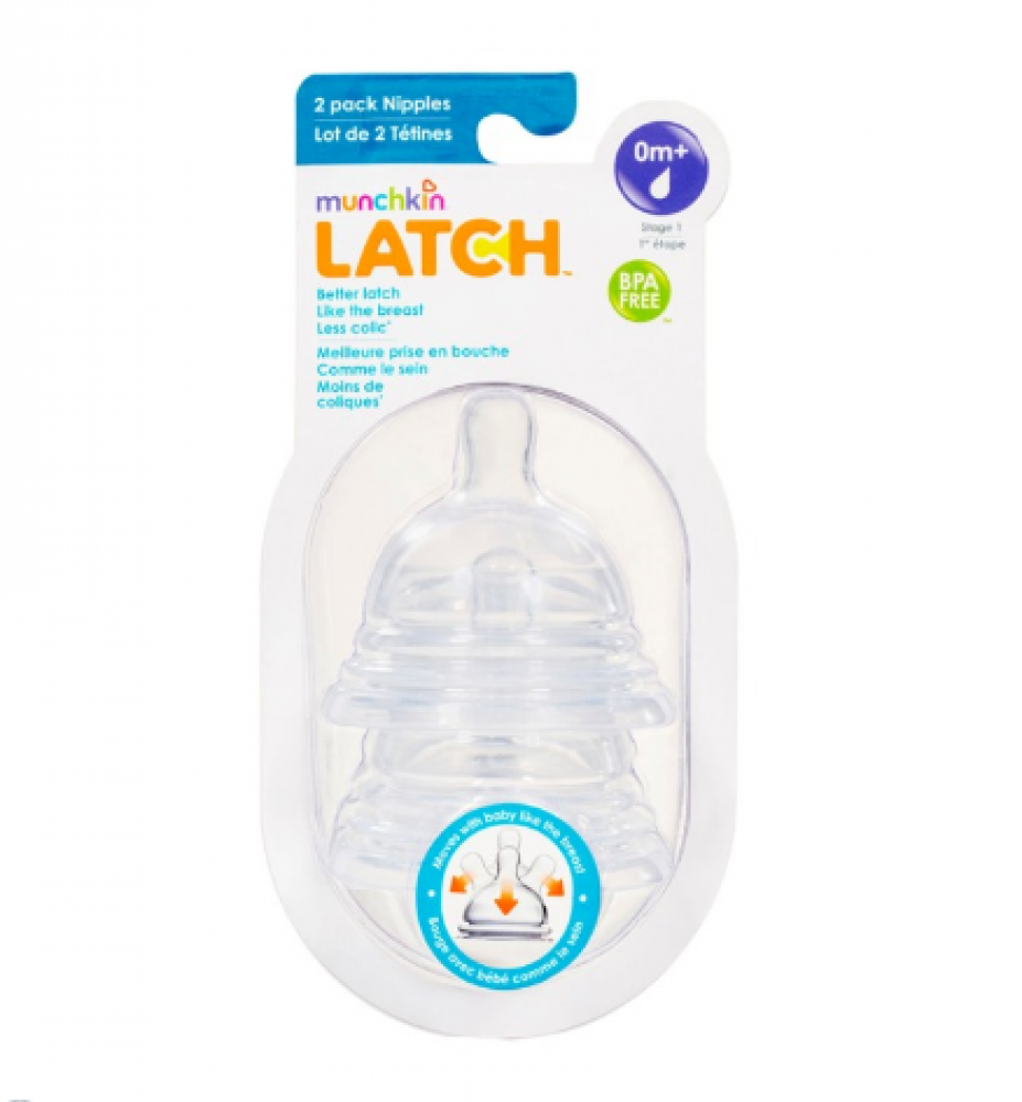 Munchkin Nipple 0M+ 2 Pcs Silicone