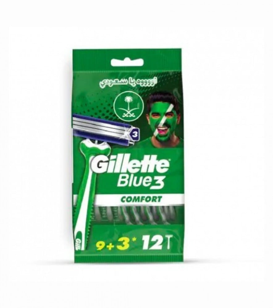 GILLETTE BLUE3 COMFORT 9+3 =12 GREEN