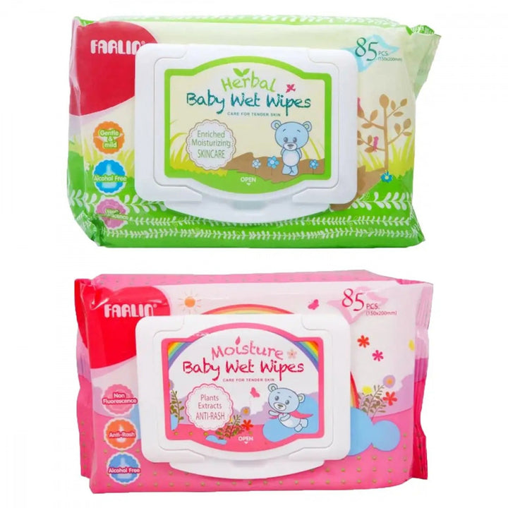 FARLIN MOISTURE BABY WET 85 WIPES 1+1 FREE