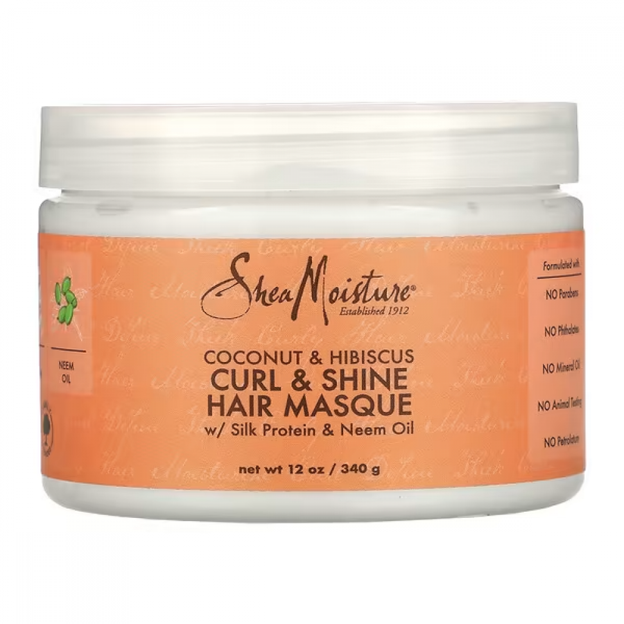 SHEA MOISTUR COCONUT & HIBISCUS CURL & SHINE MASK HAIR 340 G