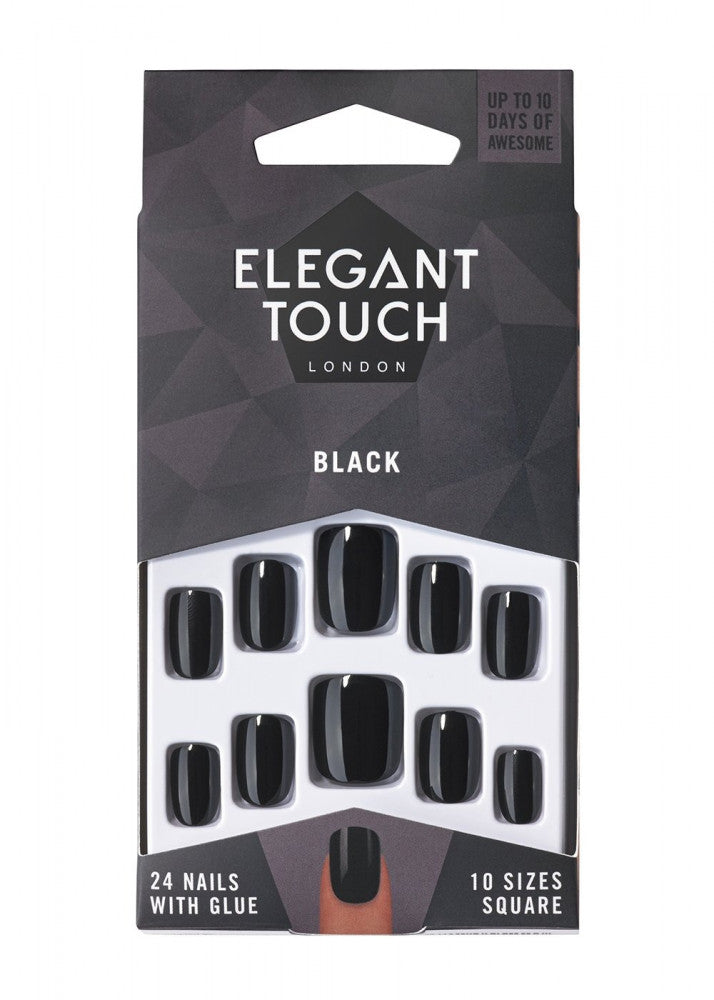 ELEGANT TOUCH NAIL 24 PCS BLACK 231