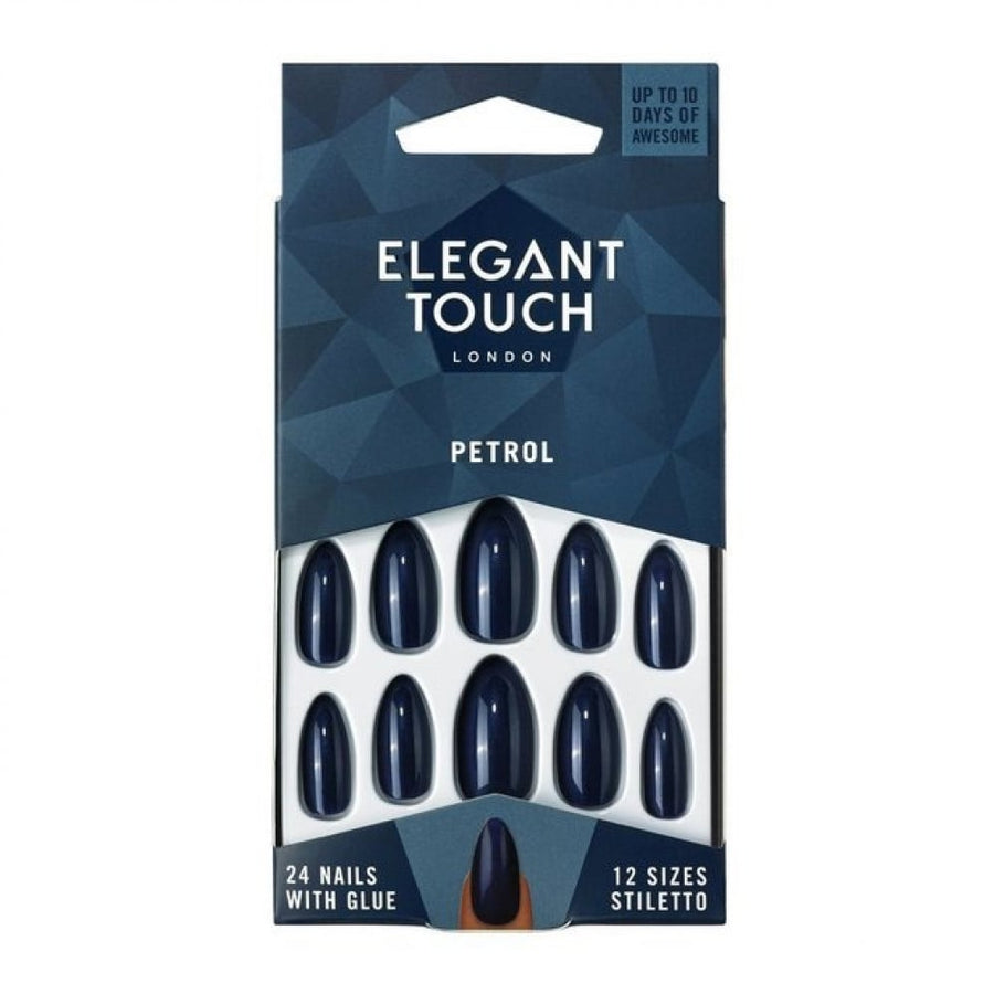 ELEGANT TOUCH NAIL 24 PCS PETROL 424