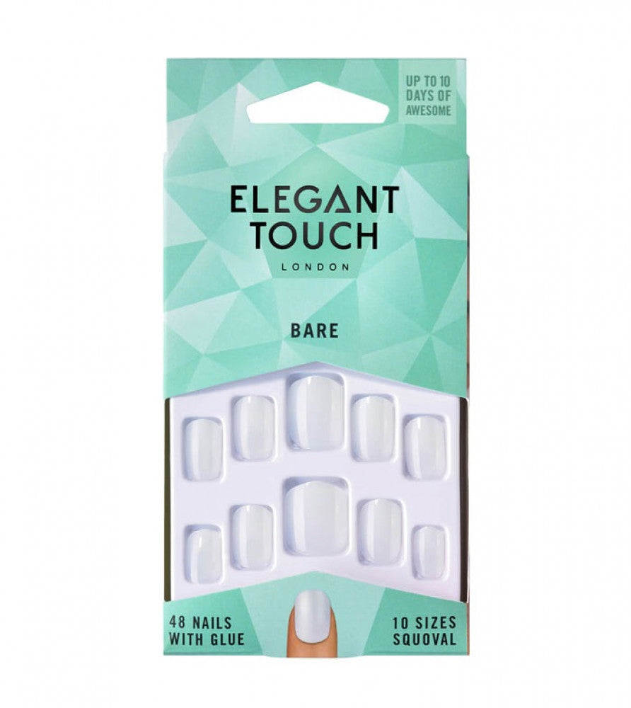 ELEGANT TOUCH BARE 017 NAILS 48 PCS & GLUE