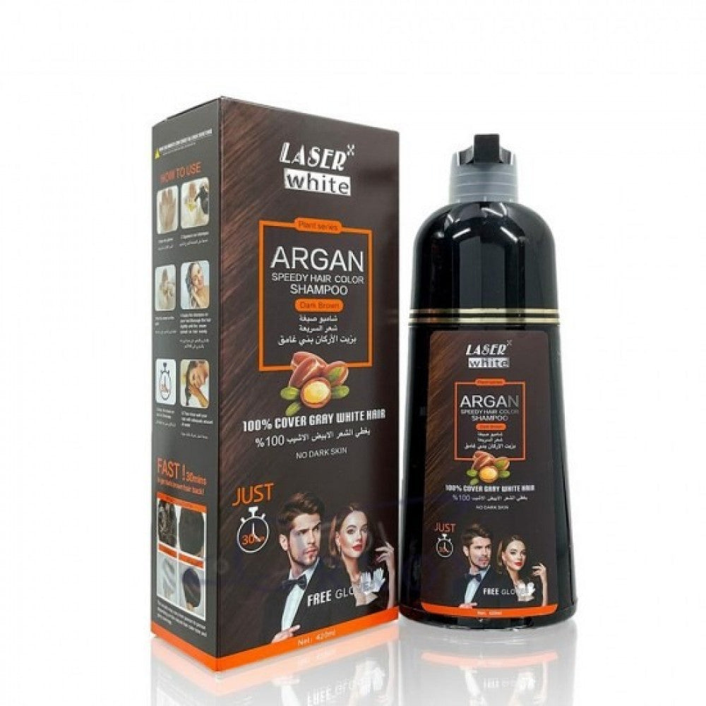 LASER WHITE DARK BROWN SHAMPOO 420 ML