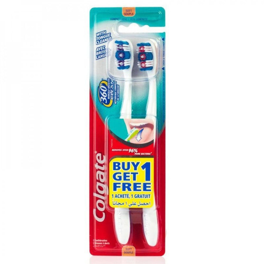 Colgate 1+1 Free 360? Whole Mouth Clean Medium Tooth Brush
