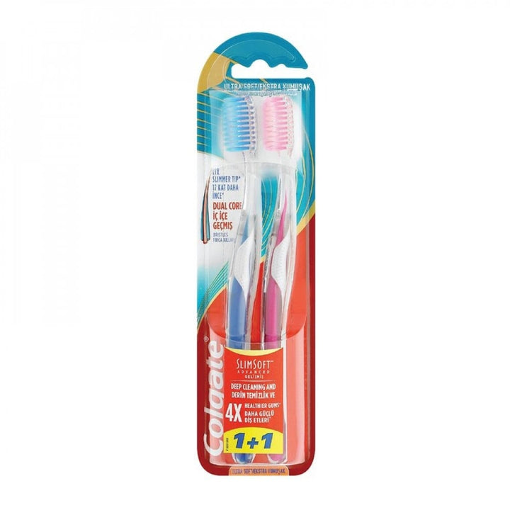 Colgate Slim Soft Advanced Extra Soft Tooth Brush 2 Pcs